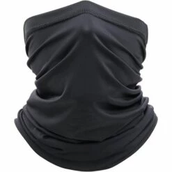 FOZIY Cache Cou Tubulaire Foulard, Tour De Cou Élastique Multiusage Pour Homme Et Femme Pour La Moto, Le Ski, La Randonnée, Le Cyclisme Et D'autres Sports De Plein Air Noir,Fonepro