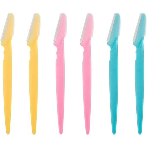 HAZEL Rasoirs à Sourcils épilateur Pour Le Visage Rasoir Tondeuse Shaper, Outil De Dermaplaning Exfoliant Pour Femmes Et Hommes 6 Pièces 3 HAZEL Rasoirs à Sourcils épilateur Pour Le Visage Rasoir Tondeuse Shaper, Outil De Dermaplaning Exfoliant Pour Femmes Et Hommes 6 Pièces