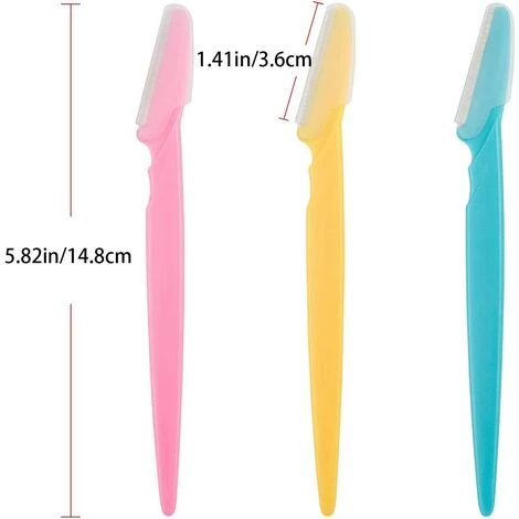 HAZEL Rasoirs à Sourcils épilateur Pour Le Visage Rasoir Tondeuse Shaper, Outil De Dermaplaning Exfoliant Pour Femmes Et Hommes 6 Pièces 4 HAZEL Rasoirs à Sourcils épilateur Pour Le Visage Rasoir Tondeuse Shaper, Outil De Dermaplaning Exfoliant Pour Femmes Et Hommes 6 Pièces – Image 2