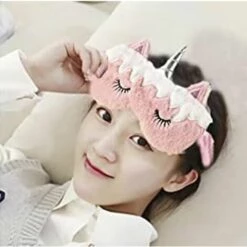 CADEAUX Masque De Sommeil Dames Licorne Masque En Peluche Dessin Animé Ombrelle Parasol Ombre à Paupières Enfants Adultes En Peluche(A -Protection des voies respiratoires Soldes 64218885 5