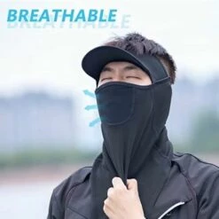 CADEAUX Cagoule Chapeau Cagoule Cou Leggings Sport Masque D'équitation Glace Soie Crème Solaire Masque D'équitation Hommes Pêche En Plein Air Respirant Filtre Crème Solaire Chapeau Bord Triangle Magique Foulard Hommes Femmes Coupe-vent Noir -Protection des voies respiratoires Soldes 64219007 3