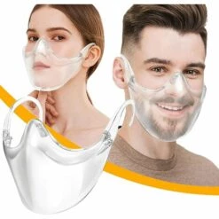 MONLY Masque En Plastique Transparent Peut Être Lavé Et Réutilisé Pour Protéger Le Visage Du Brouillard Et Des Éclaboussures