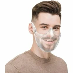 MONLY Masque En Plastique Transparent Peut Être Lavé Et Réutilisé Pour Protéger Le Visage Du Brouillard Et Des Éclaboussures -Protection des voies respiratoires Soldes 64448653 5