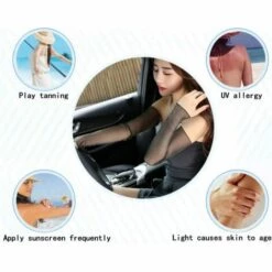 PREMIER 2 Paire Protection UV Manchettes Protection Solaire Manchons De Refroidissement De Bras Manches De Bras,Femmes Pour Le Cyclisme, Golf, Tennis Driving Randonnée Et Activités En Extérieur -Protection des voies respiratoires Soldes 64449090 3