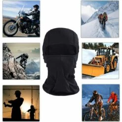 QERSTA Masque Balaclava, Cagoule Multifonctionnelle Respirante Doux Coupe-Vent Moto Vélo - Taille Universelle -Protection des voies respiratoires Soldes 64457433 5