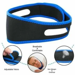 PERLE RARE Anti Snoring Devices, Chin Strap Anti Snore Snoring Solution Adjustable Snore Stopper Strap For Sleep Aid Reduction Snoring Chin Strap For Men Women -Protection des voies respiratoires Soldes 64473359 3