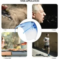 LIFCAUSAL Écran Facial Avec Lunettes Voir à Travers Transparent Écran Facial Transparent Anti-buée Plastique Couverture Complète Du Visage Réutilisable Couverture Complète Visière De Protection -Protection des voies respiratoires Soldes 64557388 4