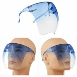 LIFCAUSAL Écran Facial Avec Lunettes Voir à Travers Transparent Écran Facial Transparent Anti-buée Plastique Couverture Complète Du Visage Réutilisable Couverture Complète Visière De Protection -Protection des voies respiratoires Soldes 64557388 5
