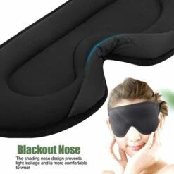 AOUGO Masque De Sommeil 3D Pour Dormir Avec Les Yeux Bandés Masque Pour Les Yeux En Soie Avec Sangle Réglable Masque De Sommeil Bloquant La Lumière Masque De Sommeil En Soie Naturelle Rempli De Coton Doux Pour Voyage/dormir/pause Déjeuner/hôtel -Protection des voies respiratoires Soldes 64615423 3