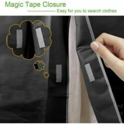 Dontodent Housses De Vêtements 111 X 91cm Transparent Fenêtre Anti-Poussière Vêtements Housse Protège Portant Universelle Garment Cover Housse De Protection Pour Chemise Robes Costumes Manteaux -Protection des voies respiratoires Soldes 64861728 3