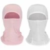 2 Pièces De Masque Facial Cagoule Cyclisme En Plein Air Escalade Pêche Tactique Moto Respirant Mince (blanc + Rose) 56Vingt -Protection des voies respiratoires Soldes 64938823 1