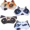 Lot De 4 Masque De Sommeil, Masque Animal Sommeil Masque Pour Les Yeux Doux Et Moelleux Pour Dormir Eyepatch De Repos Masque De Nuit, Masque De Sommeil Pour Filles, Femme(Chien Mignon 4 PCS) 56Vingt