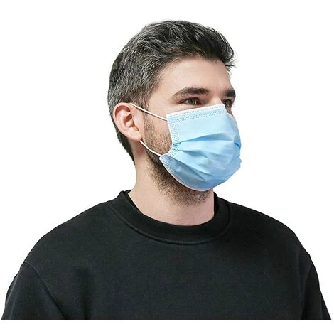 Lot De 100 Masque Chirurgical Médical Masque De Protection Masque Jetable Type I EN14683, BFE≥95%, 3 Plis ANESTHESIA Ans Masque Adulte Jetable (100 Pièces Blanc 56Vingt 4 Lot De 100 Masque Chirurgical Médical Masque De Protection Masque Jetable Type I EN14683, BFE≥95%, 3 Plis ANESTHESIA Ans Masque Adulte Jetable (100 Pièces Blanc 56Vingt – Image 2