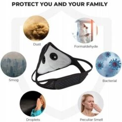 Masque De Cyclisme, Masque Respiratoire, Masque Coupe-vent, Masque Anti-poussière, Masque Anti-buée, Noir 56Vingt -Protection des voies respiratoires Soldes 64939315 3