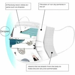 Visage_Masque_Enfants Jetable 3 Couches Anti-Poussière Respirant Face Scarfs, Avec Crochets D'oreille élastiques, Imprimé Tie-Dye, Extérieur Mouvement Cyclisme, Garçon Et Fille 50 Pièces 56Vingt -Protection des voies respiratoires Soldes 64940661 3