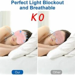 BRIDAY Lot De 3 Masques De Sommeil Occultants Pour Les Yeux, Doux Et Moelleux, Avec Pochette De Voyage, Masque De Sommeil Pour Femmes Et Enfants (rose/violet/gris) -Protection des voies respiratoires Soldes 65175467 3