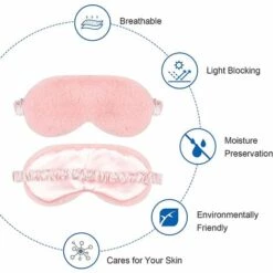 BRIDAY Lot De 3 Masques De Sommeil Occultants Pour Les Yeux, Doux Et Moelleux, Avec Pochette De Voyage, Masque De Sommeil Pour Femmes Et Enfants (rose/violet/gris) -Protection des voies respiratoires Soldes 65175467 4