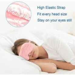 BRIDAY Lot De 3 Masques De Sommeil Occultants Pour Les Yeux, Doux Et Moelleux, Avec Pochette De Voyage, Masque De Sommeil Pour Femmes Et Enfants (rose/violet/gris) -Protection des voies respiratoires Soldes 65175467 5