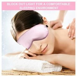 LTS FAFA Lot De 2 Masques Pour Les Yeux En Soie - Masques De Sommeil Pour Femmes Et Hommes Masque De Sommeil Confortable Masque De Sommeil à Sangle élastique Réglable Idéal Pour Dormir à La Maison Et En Voyage, -Protection des voies respiratoires Soldes 65215622 4