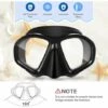 THSINDE Spiegellinse Schnorchelmaske Professionelle Tauchmasken Set Anti-Fog-Brille Brille Schwimmen Angeln Poolausrüstung Silikon