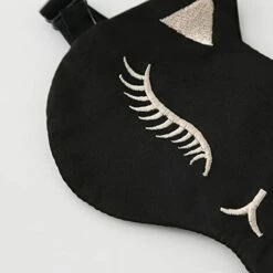 BF Masque De Sommeil Pour Chat Masque De Nuit Masque Pour Les Yeux En Soie Naturelle Masque De Voyage Pour Dormir Avec Sangles Réglables Pour Hommes Et Femmes, Noir 9 BF Masque De Sommeil Pour Chat Masque De Nuit Masque Pour Les Yeux En Soie Naturelle Masque De Voyage Pour Dormir Avec Sangles Réglables Pour Hommes Et Femmes, Noir -Protection des voies respiratoires Soldes 65270016 4