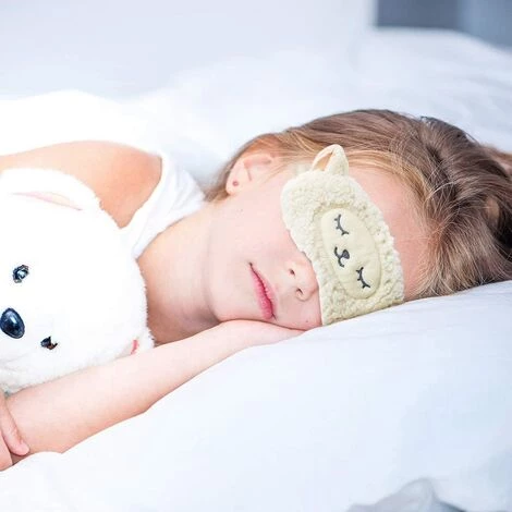 BF Masque De Sommeil Confortable Pour Les Yeux Fabriqué En 100 % Soie Naturelle Et Peluche Super Douce Réglable Sommeil Voyage Mignon Dessin Animé Femme Enfants (Bélier) 6 BF Masque De Sommeil Confortable Pour Les Yeux Fabriqué En 100 % Soie Naturelle Et Peluche Super Douce Réglable Sommeil Voyage Mignon Dessin Animé Femme Enfants (Bélier) – Image 4
