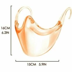 L'FLANEUR Visière De Nez à La Bouche Visière De Visage Transparent Visite Du Visage Visite Compacte Orange ANEUR -Protection des voies respiratoires Soldes 65355193 4