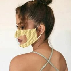 L'FLANEUR Couvre-bouche Anti-poussière Revêtement En Coton Lavable Et Réutilisable Avec Fenêtre Transparente Expression Visible Pour Les Sourds Et Malentendants Boucliers Buccaux Extérieurs En Tissu Unisexe Pour Femmes Et Filles ANEUR -Protection des voies respiratoires Soldes 65356085 4
