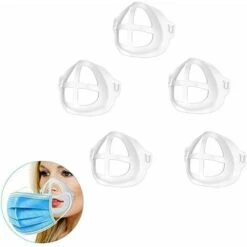 Lot De 5 Support 3D Pour Masque Protégez La Bouche Support Respirant Matériau LDPE Doux Au Toucher Convient Aux Masques S'arêern