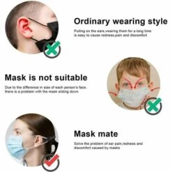 Extensions De Sangle De Masque, Crochet Pour Masque Réglable Extension De Masque Sangle De Masque Pour Prévention Des Maux Oreilles Et Visage S'arêern -Protection des voies respiratoires Soldes 65361150 4