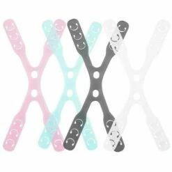 L'FLANEUR Outillage Extenseur De Sangle De Masque En Silicone Avec Boutons, 4 Pièces D'extension De Masque Anti-Dérapant Réglable, Sangle D'oreille Crochet Economiseur Protecteur ANEUR