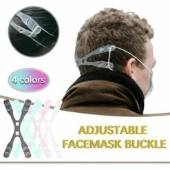 L'FLANEUR Outillage Extenseur De Sangle De Masque En Silicone Avec Boutons, 4 Pièces D'extension De Masque Anti-Dérapant Réglable, Sangle D'oreille Crochet Economiseur Protecteur ANEUR -Protection des voies respiratoires Soldes 65362082 5