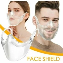 L'FLANEUR 1 Pcs Bouche Nose Visière Masque Facial Transparent Visage Protection Visage Visière ANEUR -Protection des voies respiratoires Soldes 65362331 2