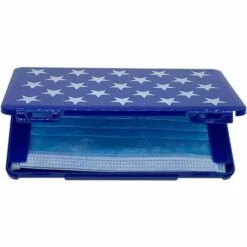 Boîte De Rangement Portable Pour Masque Jetable, Boîte De Nettoyage étanche à La Poussière Et à L'humidité, Boîte De Rangement En Coton Filtré (bleu Foncé) S'arêern
