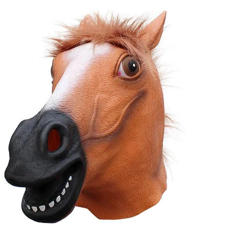 ELLE Masque De Cheval, Masque De Tête De Cheval Drôle, Masque De Cheval Effrayant, Masque Fantaisie Halloween, Marron 3 ELLE Masque De Cheval, Masque De Tête De Cheval Drôle, Masque De Cheval Effrayant, Masque Fantaisie Halloween, Marron