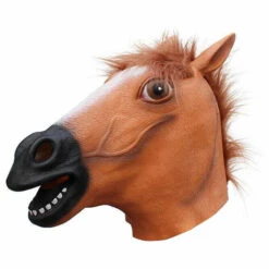CATHERINE Masque De Cheval, Masque De Tête De Cheval Drôle, Masque De Cheval Effrayant, Masque Fantaisie Halloween, Marron -Protection des voies respiratoires Soldes 65614997 4