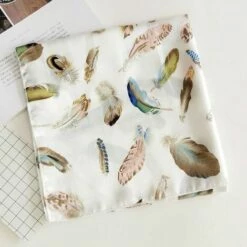 HELLO KITTY BAIN Écharpe Carrée Imprimée En Satin De Soie Pour Dames, Carré D'écharpe (petit Blanc Floral, 50 Cm) -Protection des voies respiratoires Soldes 65625114 3