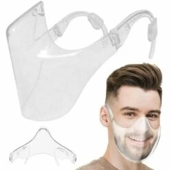 Protection Mask Durable Mask Face Shield Combine PC Reusable Clear Deckonansparent