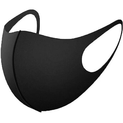 Thsinde Cloth Face Covers Pack 3 Thin Respirant Single Layer Washable Reusable Black Mask 5 Thsinde Cloth Face Covers Pack 3 Thin Respirant Single Layer Washable Reusable Black Mask – Image 3