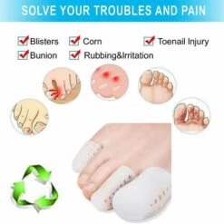 ILOVEMILAN Deux Paires De Protège-orteils En Silicone Avec Embouts Respirants Pour Les Gros Orteils Et Autres Petits Orteils Pour éviter Les Ampoules, Les Cors Et Les Callosités. (petit) -Protection des voies respiratoires Soldes 65645813 4