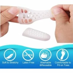 ILOVEMILAN Deux Paires De Protège-orteils En Silicone Avec Embouts Respirants Pour Les Gros Orteils Et Autres Petits Orteils Pour éviter Les Ampoules, Les Cors Et Les Callosités. (grand) -Protection des voies respiratoires Soldes 65645822 5