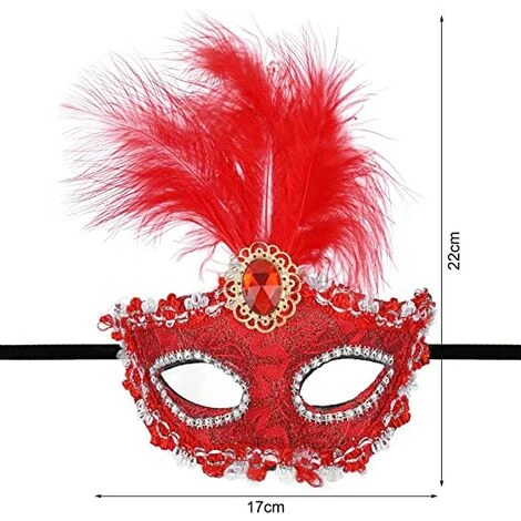 CADEAUX 4 Pièces Masques Mascarade Femmes, Masques Demi Visage Mardi Gras, Masque Mascarade Plumes Pour Nouvelles Années Déguisements Halloween Bal Masqué 5 CADEAUX 4 Pièces Masques Mascarade Femmes, Masques Demi Visage Mardi Gras, Masque Mascarade Plumes Pour Nouvelles Années Déguisements Halloween Bal Masqué – Image 3