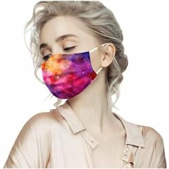 YEURIé Lot De 50 Masques Jetables 3 Plis, Respirants Et Confortables, Pour Femmes, Filles, Adolescentes, A-Tie-Dyed-Bd -Protection des voies respiratoires Soldes 65723653 3