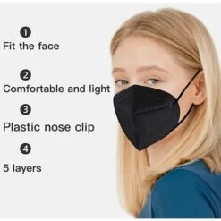 YEURIé Lot De 10 Protections Pour Usage Quotidien 5 Plis Avec Boucle D'oreille -Protection des voies respiratoires Soldes 65723799 5