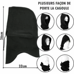 DONTODENT Cagoule Polaire Hiver Multifonction – Bonnet + Echarpe + Cache Cou Homme Femme – Vêtement Pour Froid Extreme -Protection des voies respiratoires Soldes 65727977 4