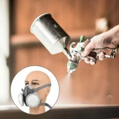 LIFCAUSAL Respirateur Réutilisable Demi-masque à Gaz Masque De Protection Respiratoire Respirateurs Pour Peinture Soudage Polissage Travail Du Bois Et Autres Protections De Travail -Protection des voies respiratoires Soldes 65755836 2