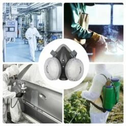 LIFCAUSAL Respirateur Réutilisable Demi-masque à Gaz Masque De Protection Respiratoire Respirateurs Pour Peinture Soudage Polissage Travail Du Bois Et Autres Protections De Travail -Protection des voies respiratoires Soldes 65755836 3