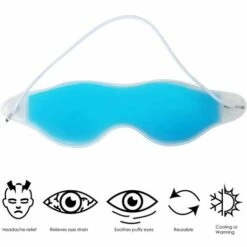 LUCKY-88 Masque Pour Les Yeux De Glace Pack De Glace D'été Gel Pour Les Yeux De Sommeil Masque Pour Les Yeux De Glace Bleu -Protection des voies respiratoires Soldes 65798796 5