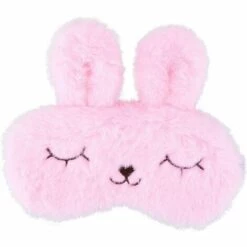 LUCKY-88 Mignon Simple Masque Pour Les Yeux En Peluche Déjeuner Pause Sommeil Personnalité Dessin Animé Mignon Lapin Masque Pour Les Yeux Rose