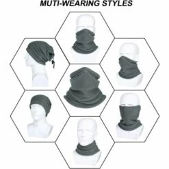 YOOUYIDA Cache-Cou Homme Et Femme,Tour De Cou Echarpe Multifonction Polaire Coupe-Vent Cache-Cou Masque Cagoule Masque Respirant Beanie Pour Cyclisme Ski Outdoor Sport Taille Unique(1 Paquet) -Protection des voies respiratoires Soldes 65811642 3